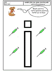 k harfi çizgi çalışması